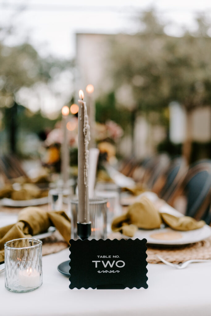 candlelit garden reception